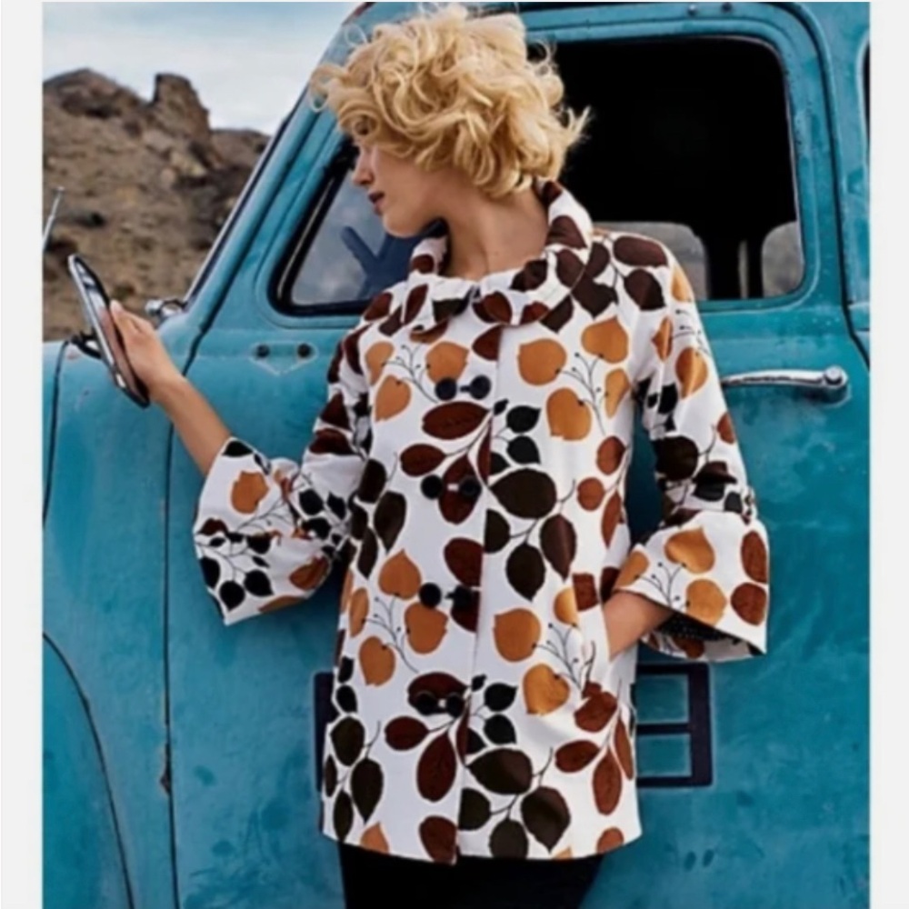 Anthropologie Elevenses Fall Changing Colors Coat